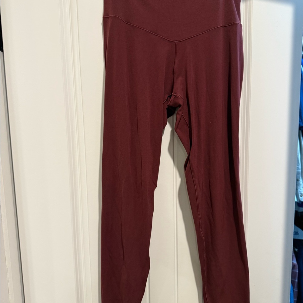 OFFLINE by Aerie Real Me Maroon High Waisted Leggings